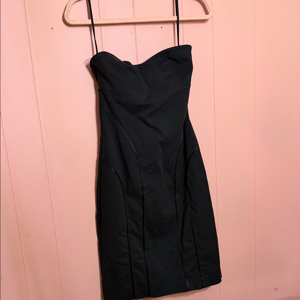 Express Black Strapless Dress